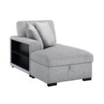 9630GY*4LC2R Sectional with Left Chaise, Pull-out Bed, Hidden Storages  and Shelves, Charging Ports - Image 6