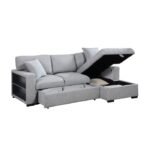 9630GY*22LRC Sectional with Right Chaise, Pull-out Bed, Hidden Storage and Shelves, Charging Ports - Image 8