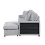 9630GY*22LRC Sectional with Right Chaise, Pull-out Bed, Hidden Storage and Shelves, Charging Ports - Image 4