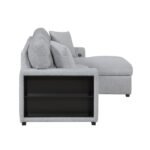 9630GY*22LRC Sectional with Right Chaise, Pull-out Bed, Hidden Storage and Shelves, Charging Ports - Image 3