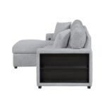 9630GY*2LC2R Sectional with Left Chaise, Pull-out Bed, Hidden Storages and Shelves, Charging Ports - Image 4