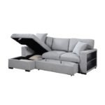 9630GY*2LC2R Sectional with Left Chaise, Pull-out Bed, Hidden Storages and Shelves, Charging Ports - Image 8