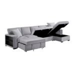 9630GY*32LRC Sectional with Right Chaise, Pull-out Bed, Hidden Storages and Shelves, Charging Ports - Image 5