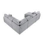 9630GY*4LC2R Sectional with Left Chaise, Pull-out Bed, Hidden Storages  and Shelves, Charging Ports - Image 4