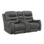 9634DGY-2 Double Reclining Love Seat with Center Console - Image 2
