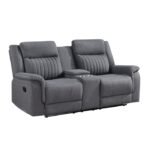 9646GY-2 Double Reclining Love Seat with Center Console - Image 2