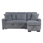 9649DG*SC 3-Piece Reversible Sectional with Pull-out Bed and Hidden Storage