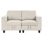 9650NBE-2* Love Seat with Storage, Storage Pouches and Charging Ports