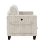 9650NBE-2* Love Seat with Storage, Storage Pouches and Charging Ports - Image 3