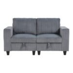 9650NDG-2* Love Seat with Storage, Storage Pouches and Charging Ports