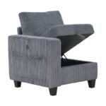 9650NDG*4SC 4-Piece Sectional with Storage, Storage Pouches and Charging Ports - Image 7
