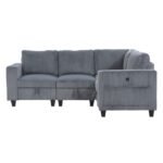 9650NDG*4SC 4-Piece Sectional with Storage, Storage Pouches and Charging Ports - Image 2