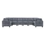 9650NDG*8SC 8-Piece Sectional with Storage, Storage Pouches and Charging Ports