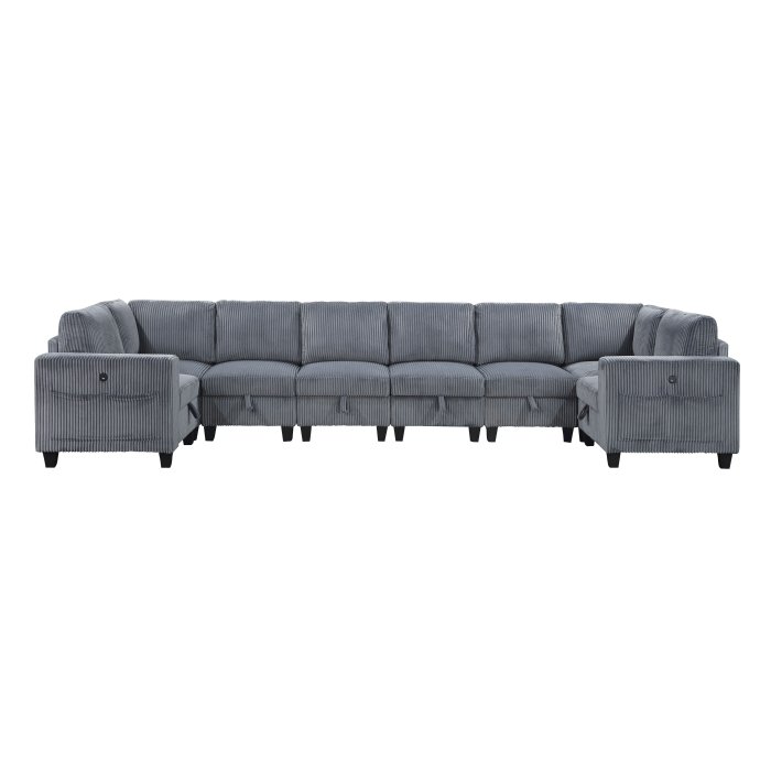 9650NDG_8SC_1_n__l.jpg 9650NDG*8SC 8-Piece Sectional with Storage, Storage Pouches and Charging Ports - Image 1