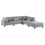 9688GY*52CR2ACOT 5-Piece Modular Sectional with Ottoman