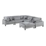 9688GY*63CR2ACOT 6-Piece Modular Sectional with Ottoman