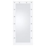 ZAYAN 32 X 71 INCH FLOOR MIRROR LED LIGHTING WHITE GLOSS - Image 3