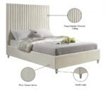Candace Velvet Upholstered Bed - Image 9