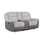 9703GY-2 Double Reclining Love Seat with Center Console - Image 2