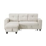 9705BE*32AVC Sectional with Reversible Chaise, Pull-out Bed, Shelves and Charging Ports - Image 4