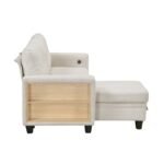 9705BE*32AVC Sectional with Reversible Chaise, Pull-out Bed, Shelves and Charging Ports - Image 5