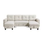 9705BE*42AVC Sectional with Two Chaises, Pull-out Bed, Shelves and Charging Ports - Image 2