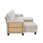 9705BE*42AVC Sectional with Two Chaises, Pull-out Bed, Shelves and Charging Ports - Image 3