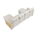 9705BE*42AVC Sectional with Two Chaises, Pull-out Bed, Shelves and Charging Ports - Image 4