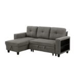 9705DB*32AVC Sectional with Reversible Chaise, Pull-out Bed, Shelves and Charging Ports - Image 2