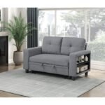 9705GY-2* Love Seat with Pull-out Bed, Shelves and Charging Ports - Image 8