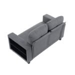 9705GY-2* Love Seat with Pull-out Bed, Shelves and Charging Ports - Image 3