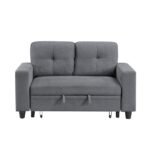 9705GY-2* Love Seat with Pull-out Bed, Shelves and Charging Ports - Image 2