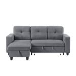9705GY*32AVC Sectional with Reversible Chaise, Pull-out Bed, Shelves and Charging Ports - Image 3