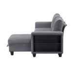 9705GY*32AVC Sectional with Reversible Chaise, Pull-out Bed, Shelves and Charging Ports - Image 8