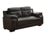 9718BLK-2 LOVE SEAT, BLACK BONDED LTHR   R11