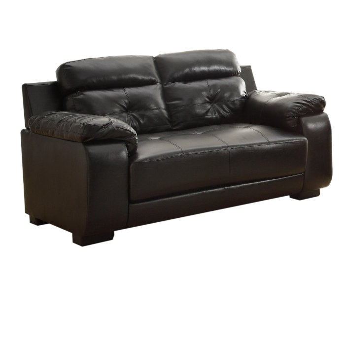 9718BLK_nobg__l.jpg 9718BLK-2 LOVE SEAT, BLACK BONDED LTHR R11 - Image 1