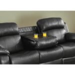 9724BLK-3 Double Reclining Sofa with Center Drop-Down Cup Holders - Image 6