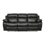 9724BLK-3 Double Reclining Sofa with Center Drop-Down Cup Holders