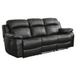 9724BLK-3 Double Reclining Sofa with Center Drop-Down Cup Holders - Image 2