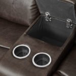 9724BRW-2 Double Glider Reclining Love Seat with Center Console - Image 6