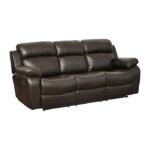 9724BRW-3 Double Reclining Sofa with Center Drop-Down Cup Holders - Image 2