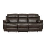 9724BRW-3 Double Reclining Sofa with Center Drop-Down Cup Holders