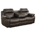 9724BRW-3 Double Reclining Sofa with Center Drop-Down Cup Holders - Image 4