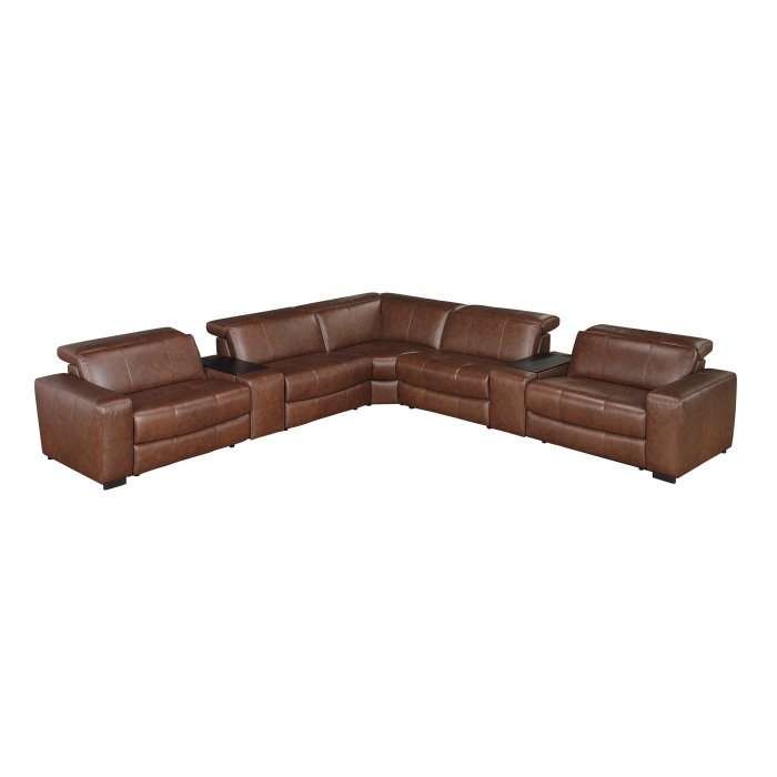9790BRW_7LRRRPWH_noBG_front__l.jpg 9790BRW*7LRRRPWH 7-Piece Modular Power Reclining Sectional with Power Headrests and Charging Ports - Image 1