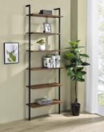 OWENS 96-INCH 6-SHELF WALL BOOKSHELF WALNUT - Image 2