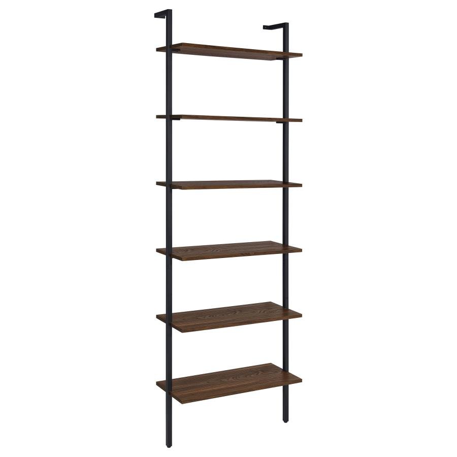 980072_02x900.jpg OWENS 96-INCH 6-SHELF WALL BOOKSHELF WALNUT - Image 1