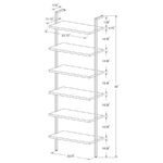 OWENS 3-PIECE 96-INCH WALL MOUNTED BOOKSHELF SET WALNUT - Image 14