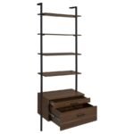 OWENS 96-INCH 4-SHELF STORAGE WALL BOOKSHELF WALNUT - Image 3