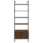 OWENS 96-INCH 4-SHELF STORAGE WALL BOOKSHELF WALNUT - Image 4