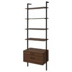 OWENS 96-INCH 4-SHELF STORAGE WALL BOOKSHELF WALNUT - Image 5